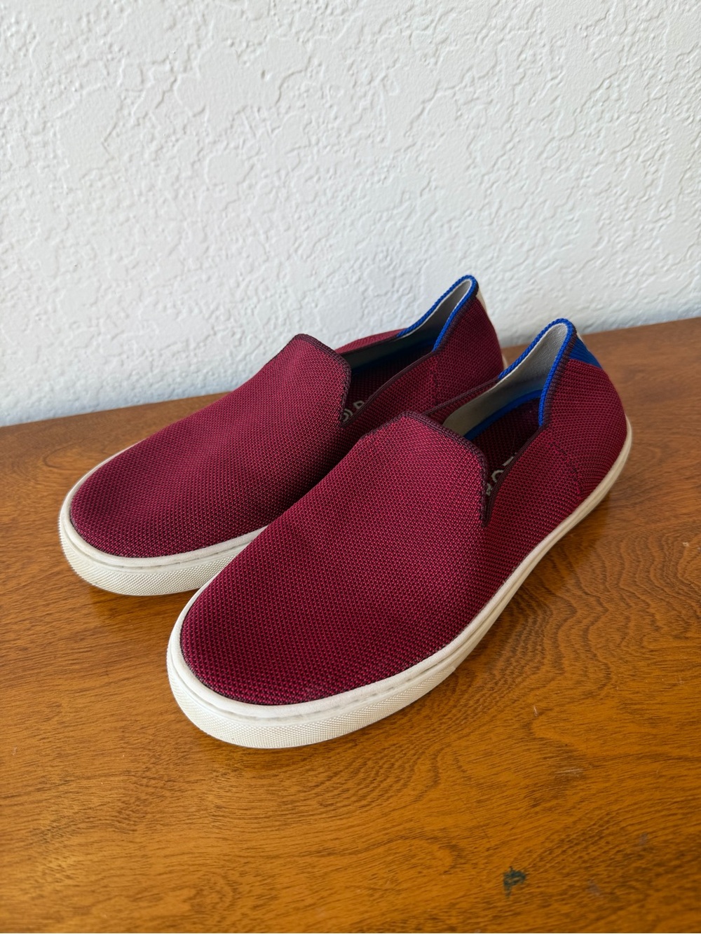 Rothy's The Sneaker Original Slip-on in Garnet Knit colorway